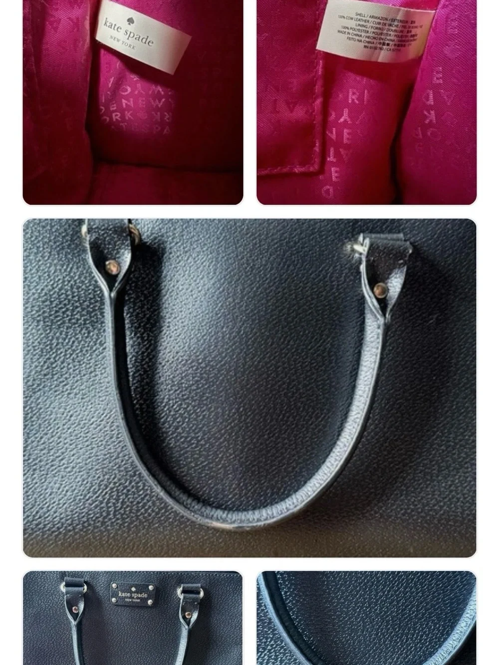kate spade Black Pebbled Leather Top-Handle Satchel